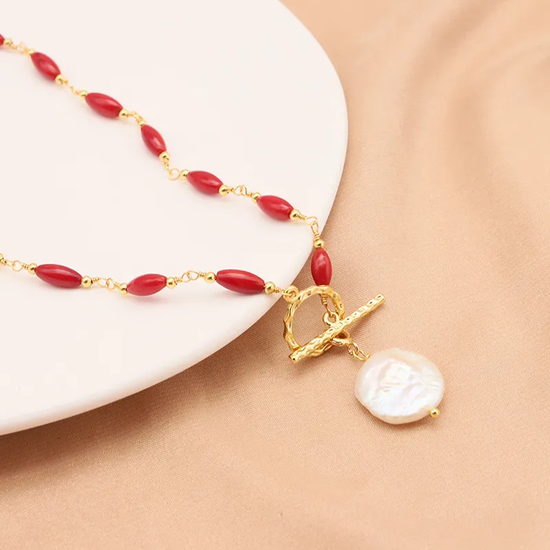 NATURALLYJOJO Copper Necklaces Women's Gold-5