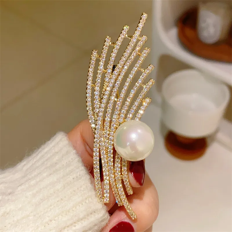NATURALLYJOJO Faux Pearl Brooches Women's Silver-12