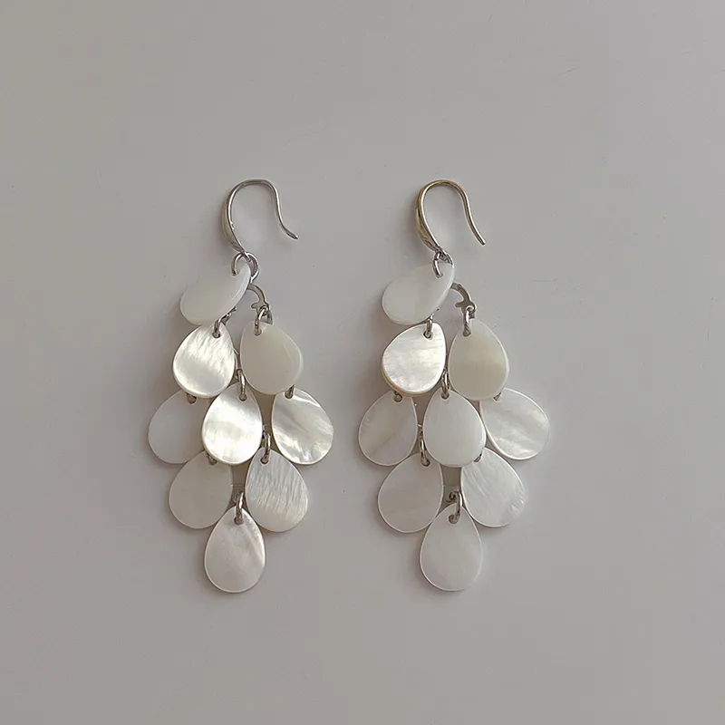 NATURALLYJOJO 925 Sterling Silver Earrings Women's White-4