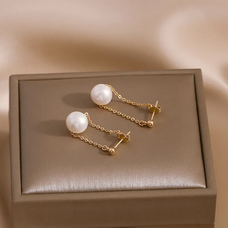 NATURALLYJOJO S925 Silver Earrings Women's Gold/White-2