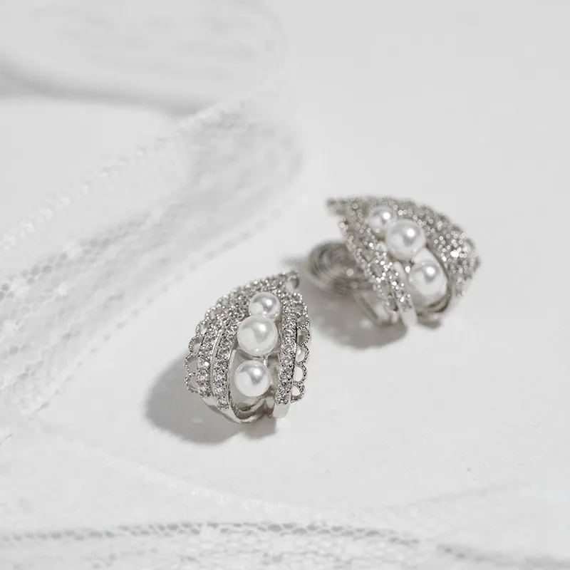 NATURALLYJOJO Zircon Clip On Earrings Women's-9