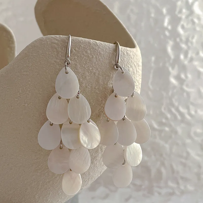 NATURALLYJOJO 925 Sterling Silver Earrings Women's White-6