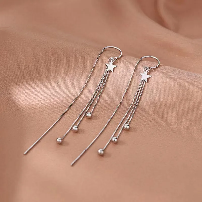 NATURALLYJOJO S925 Silver Drop Earrings Women's Silver/Gold-3
