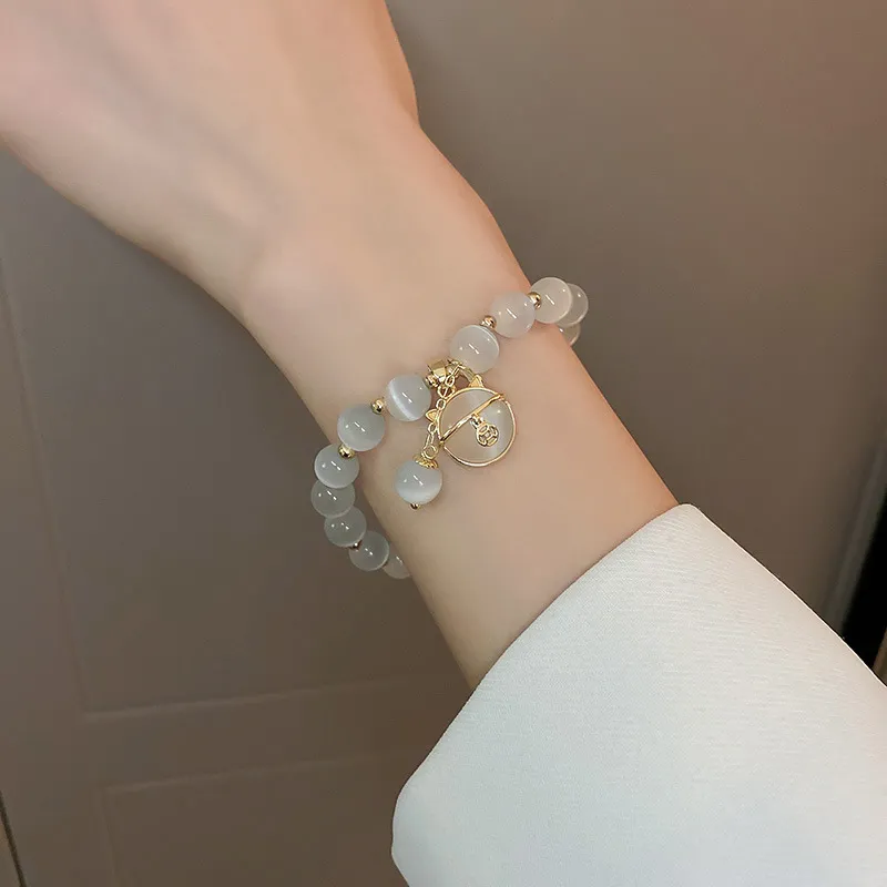 NATURALLYJOJO Glass Cat Eye Bracelets Women's-1