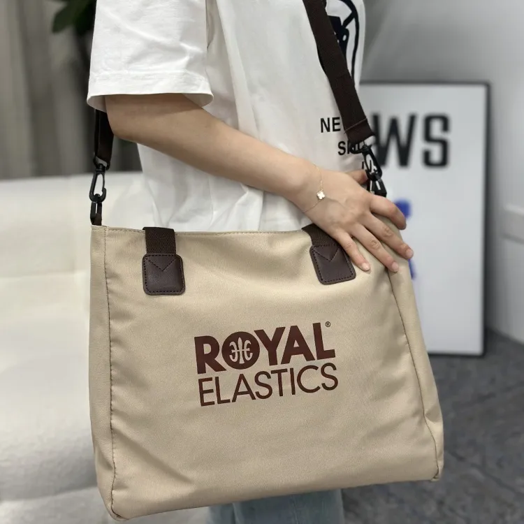 ROYAL ELASTICS Canvas Canvas Bag Tote Bag Shopping Bag Portable Crossbody Bag Shoulder Bag Regular Women's Khaki-2