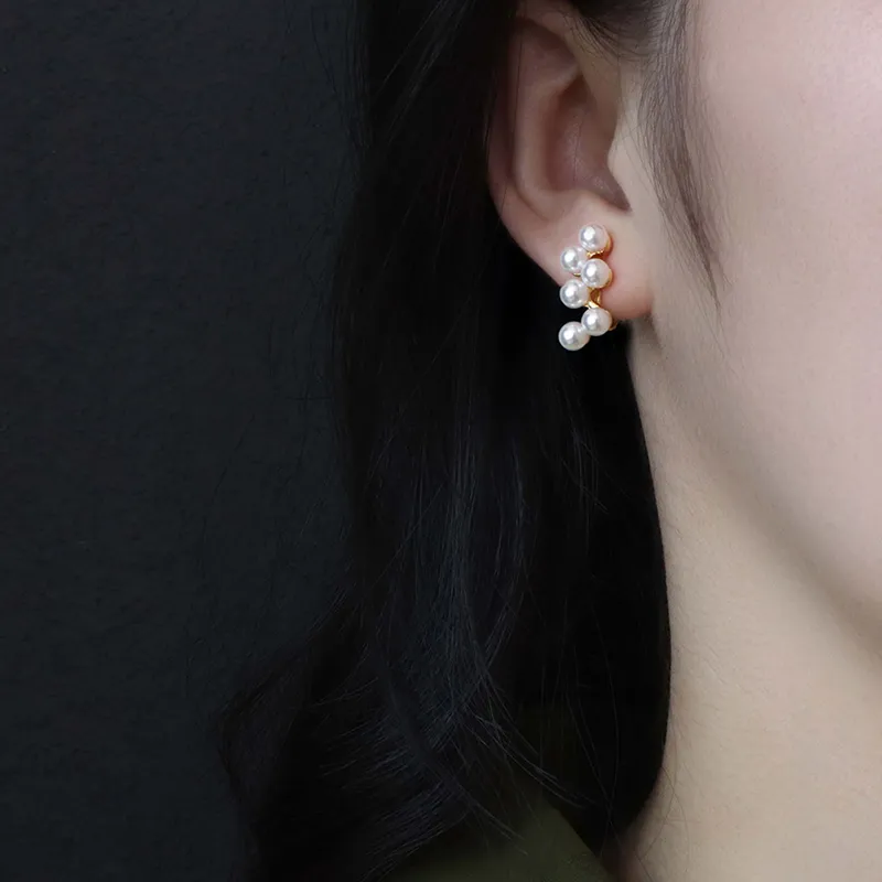NATURALLYJOJO Faux Pearl Clip On Earrings Women's-1