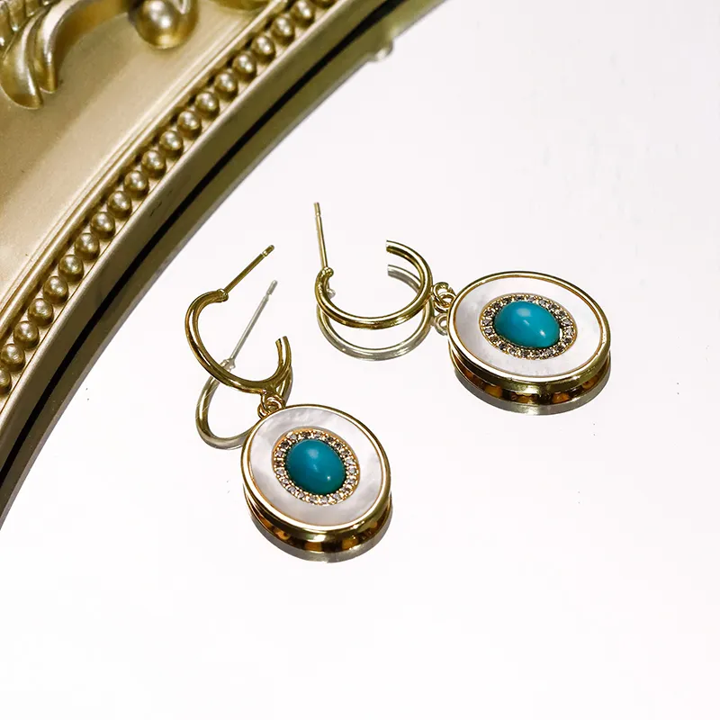 NATURALLYJOJO Shell Earrings Women's Gold-6
