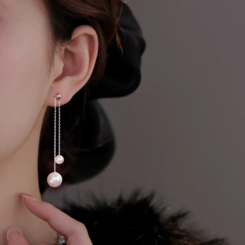 NATURALLYJOJO S925 Silver Faux Pearl Earrings Women's Silver/Gold-1