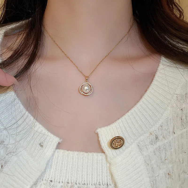 NATURALLYJOJO Zircon Necklaces Women's White/Gold-2