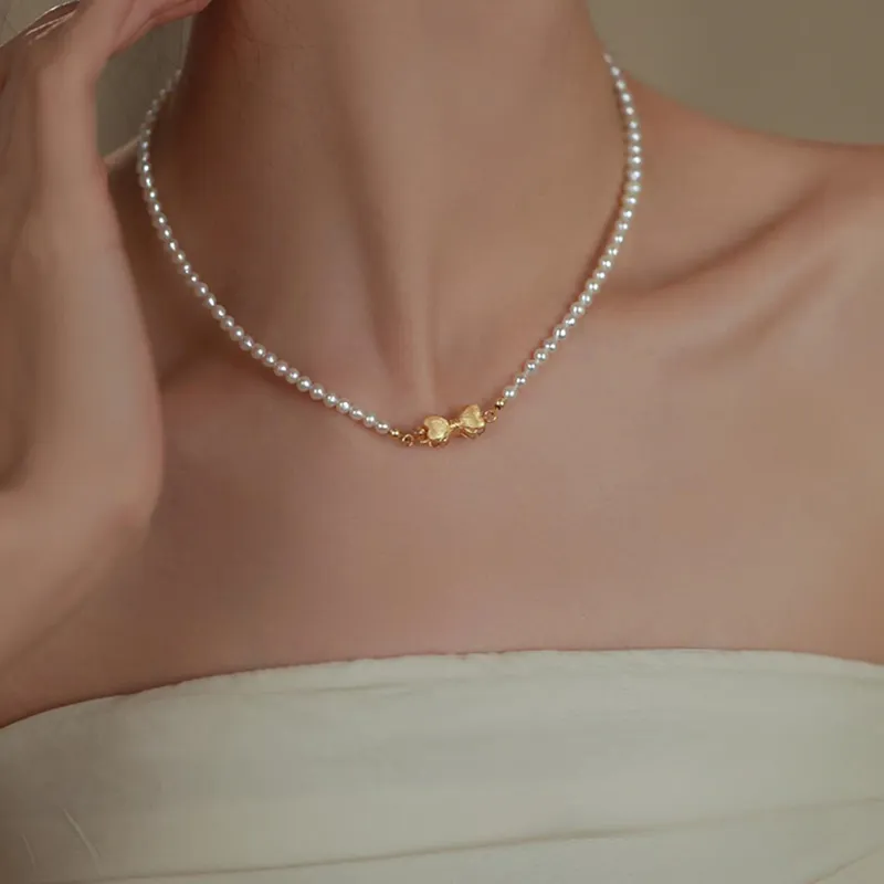 NATURALLYJOJO Faux Pearl Necklaces Women's White-1