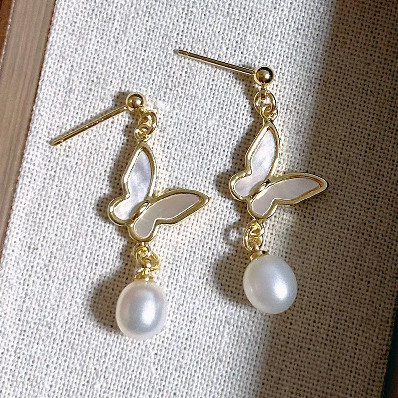 NATURALLYJOJO Mother Of Pearl Earrings Women's White-7