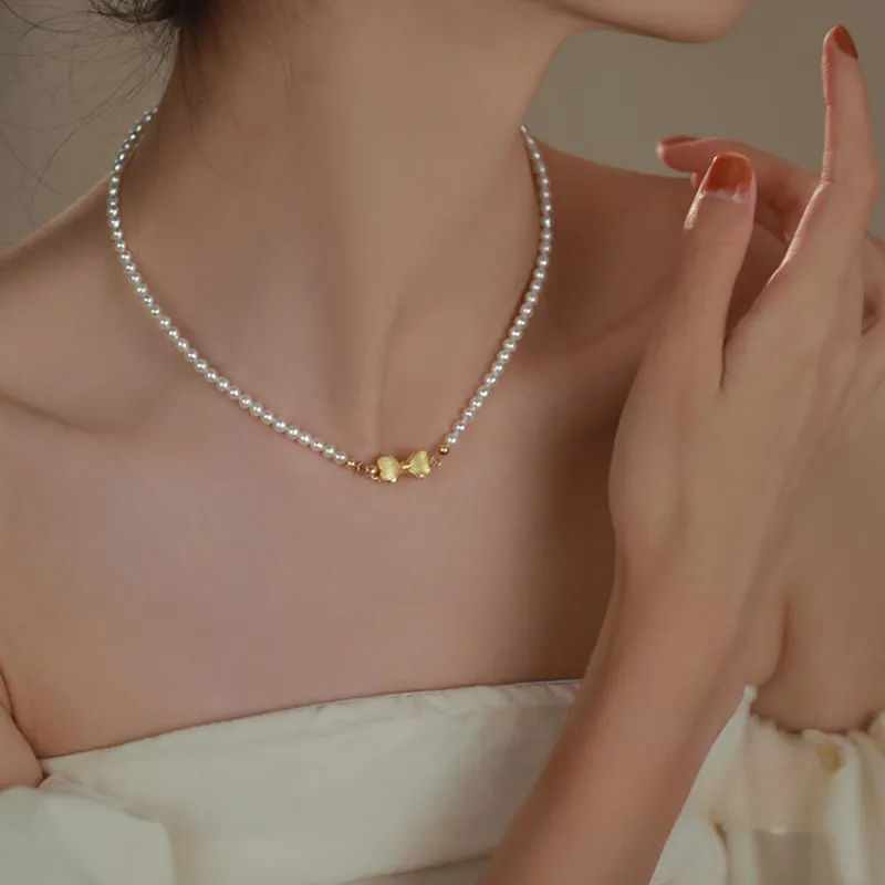 NATURALLYJOJO Faux Pearl Necklaces Women's White-2