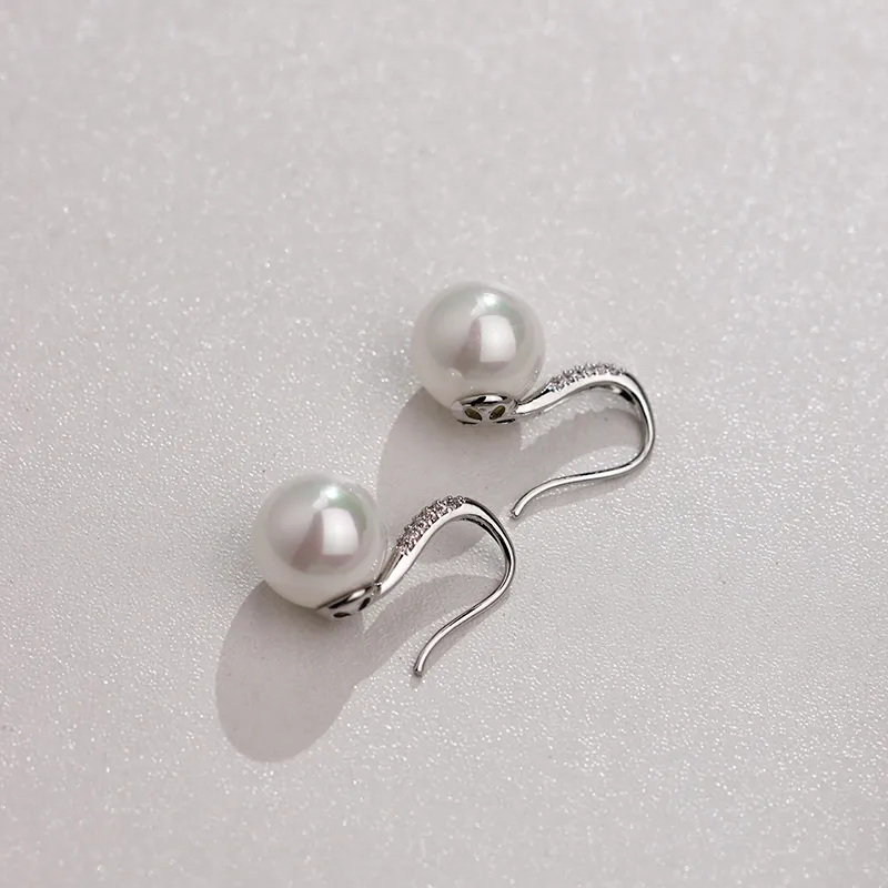 NATURALLYJOJO Faux Pearl Earrings Women's Silver/Gold-7