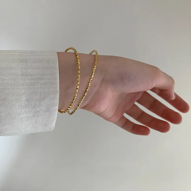 NATURALLYJOJO Titanium Steel Bangles Women's Gold/Silver-14