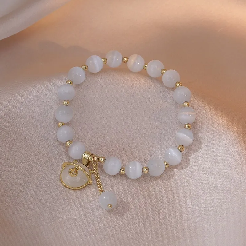 NATURALLYJOJO Glass Cat Eye Bracelets Women's-4