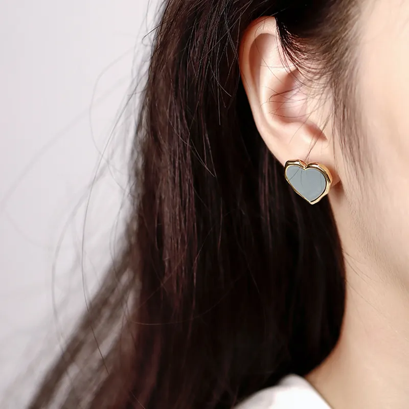 NATURALLYJOJO Copper Drips Oil Earrings Women's Red/Blue-8