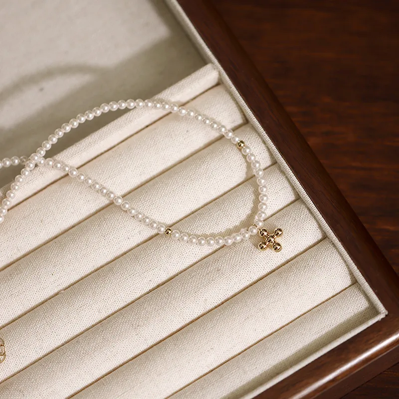 NATURALLYJOJO Shell Pearl Necklaces Women's White/Gold-3