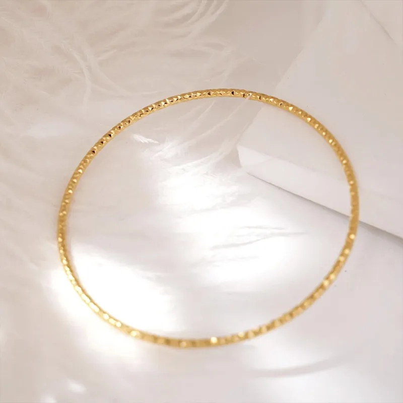 NATURALLYJOJO Titanium Steel Bangles Women's Gold/Silver-18