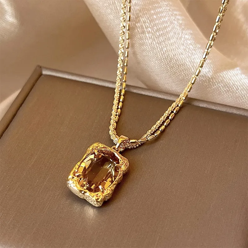 NATURALLYJOJO Zircon Necklaces Women's Gold-7