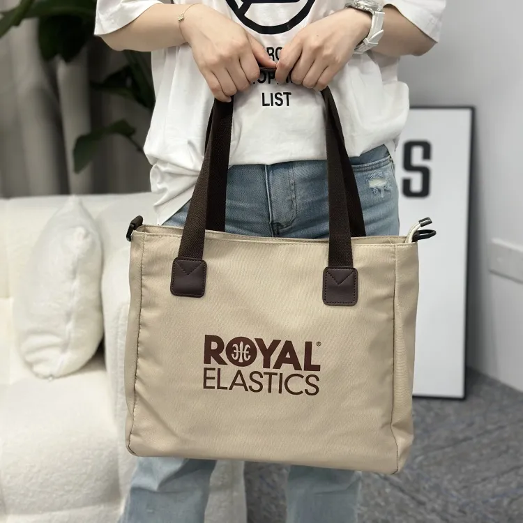ROYAL ELASTICS Canvas Canvas Bag Tote Bag Shopping Bag Portable Crossbody Bag Shoulder Bag Regular Women's Khaki-1
