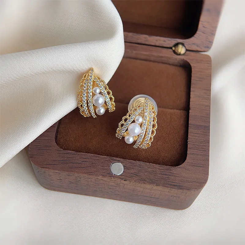 NATURALLYJOJO Zircon Clip On Earrings Women's-5