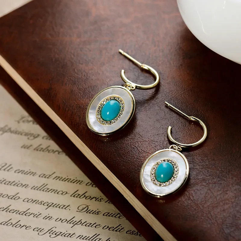 NATURALLYJOJO Shell Earrings Women's Gold-3
