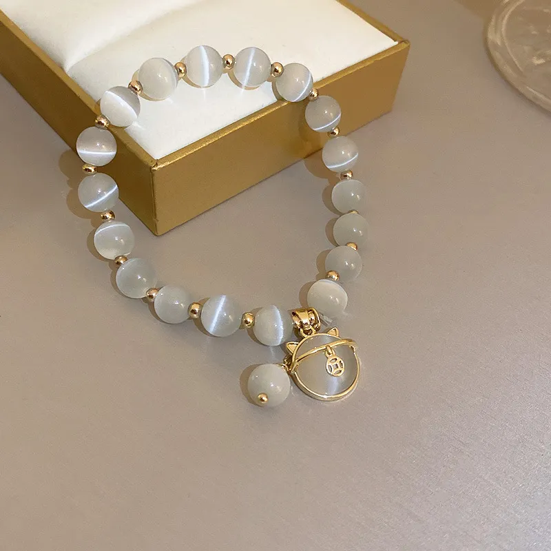 NATURALLYJOJO Glass Cat Eye Bracelets Women's-3