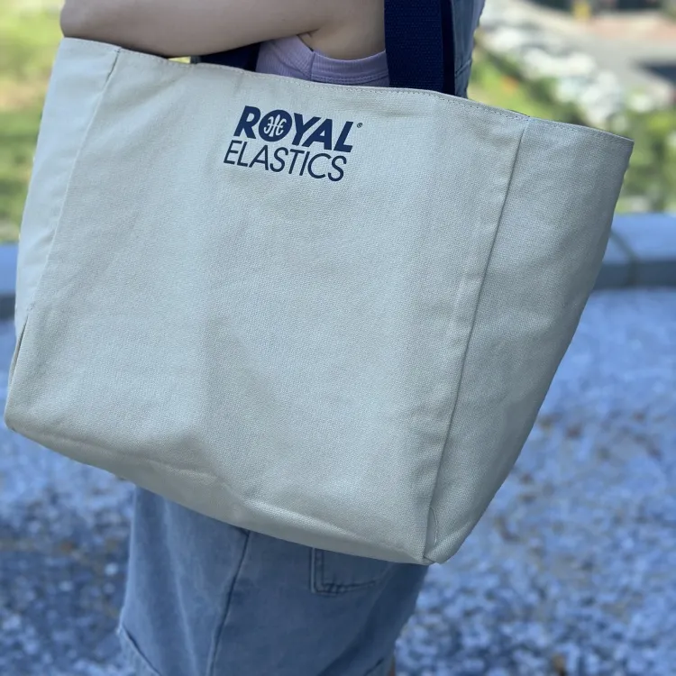 ROYAL ELASTICS Large Capacity Handheld Canvas Bag Shoulder Bag Regular Unisex Blue/White-4