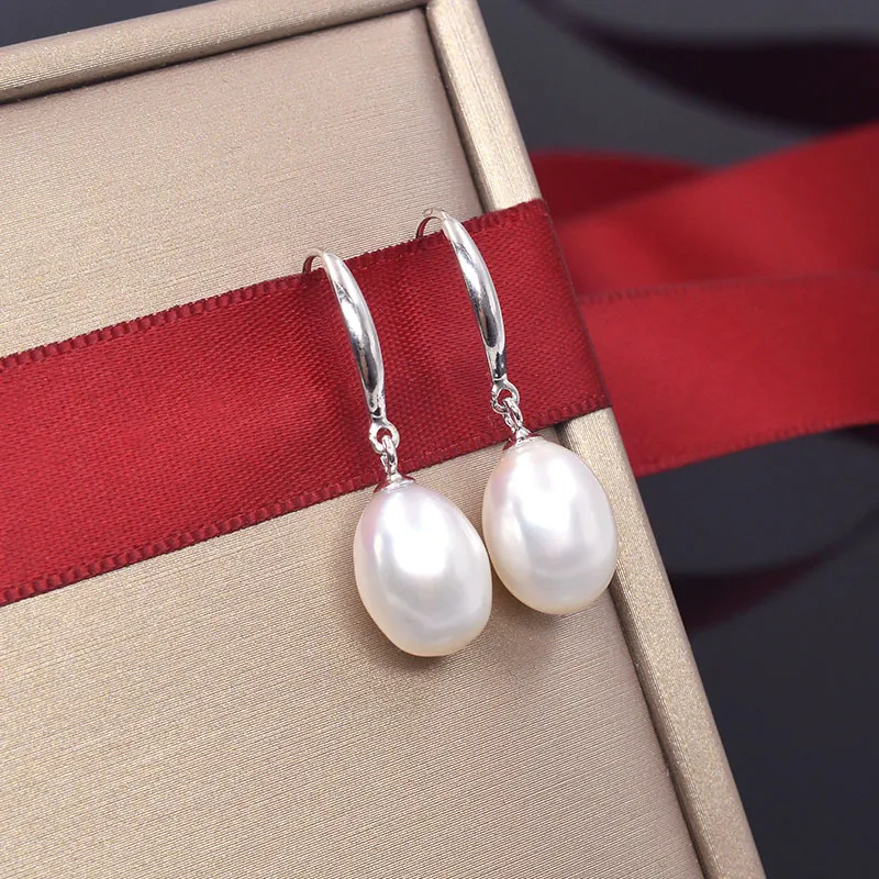 NATURALLYJOJO Freshwater Pearl 925 Sterling Silver Earrings Women's Silver/White-6