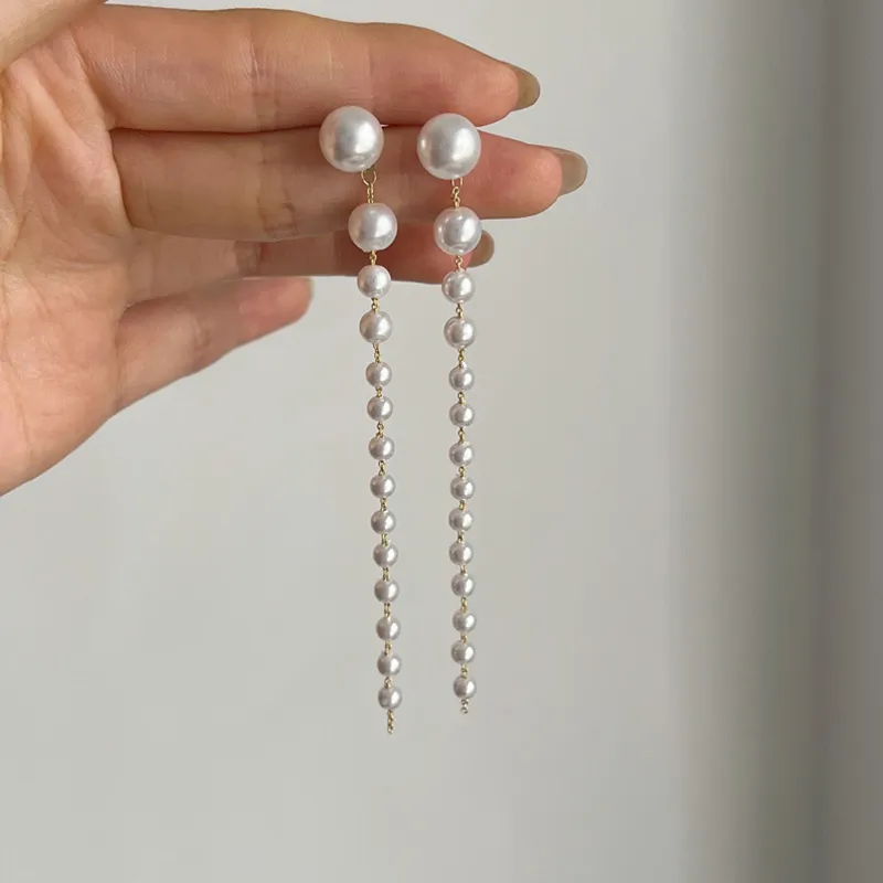 NATURALLYJOJO Faux Pearl Earrings Women's White-5