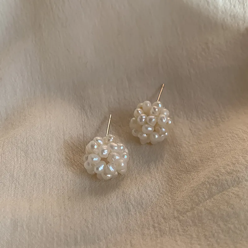 NATURALLYJOJO Baroque Freshwater Pearls Earrings Women's White-6