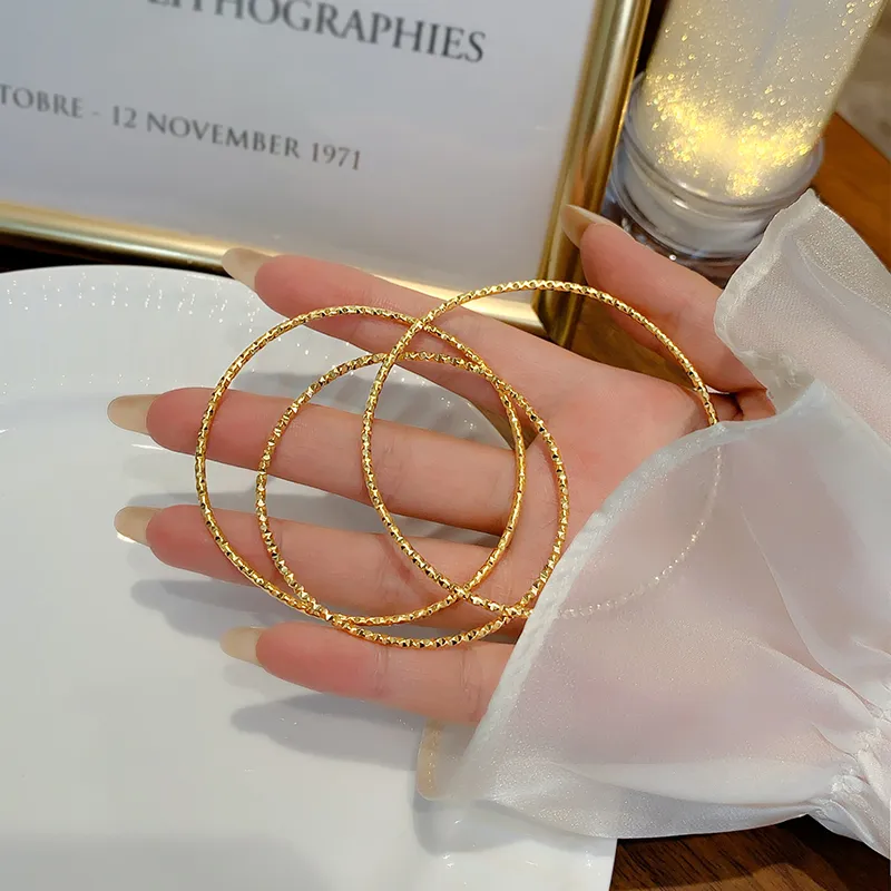 NATURALLYJOJO Titanium Steel Bangles Women's Gold/Silver-20
