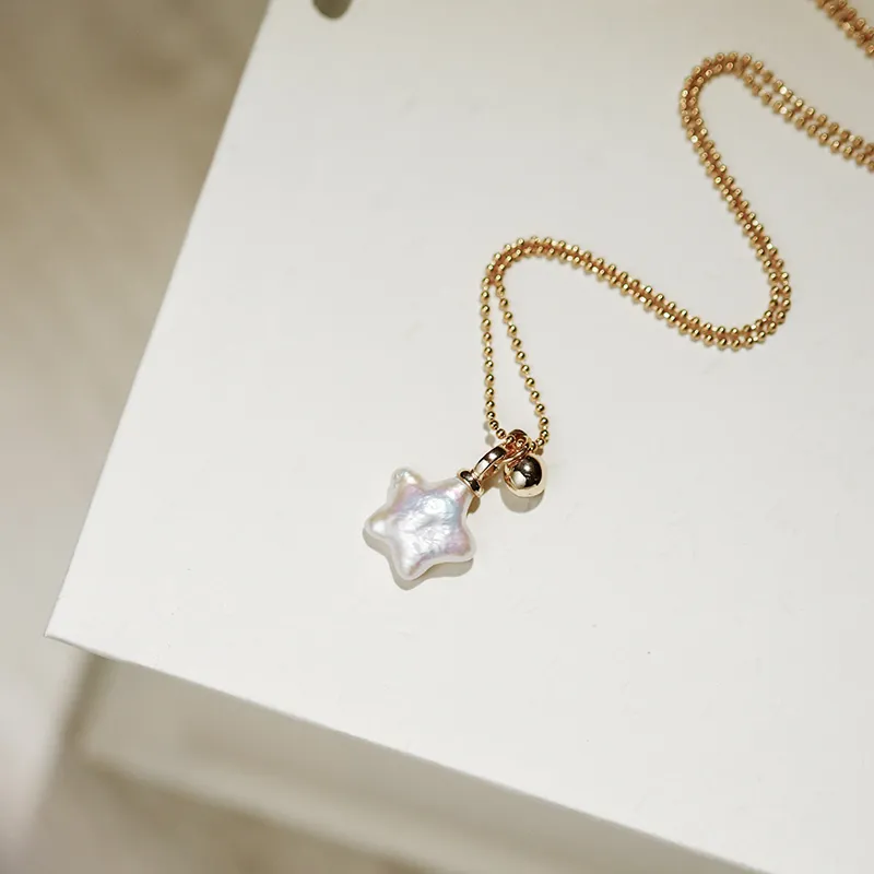 NATURALLYJOJO Freshwater Pearl Necklaces Women's Gold/White-6