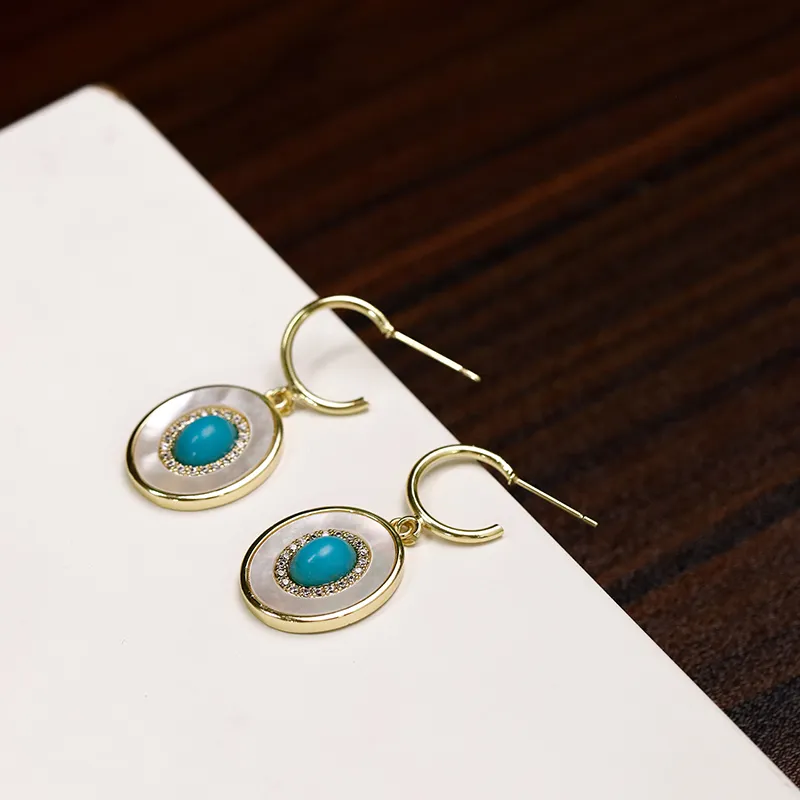NATURALLYJOJO Shell Earrings Women's Gold-7