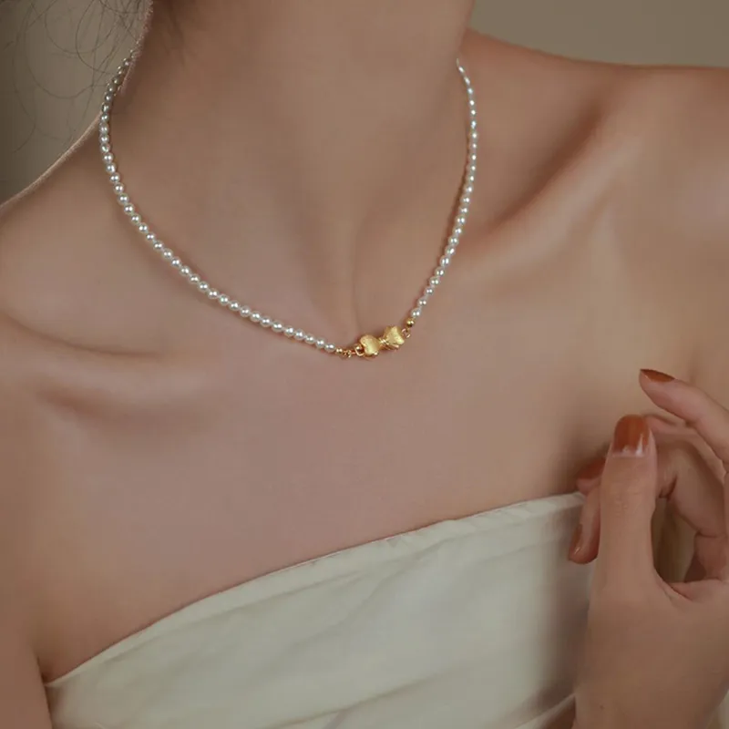 NATURALLYJOJO Faux Pearl Necklaces Women's White-3