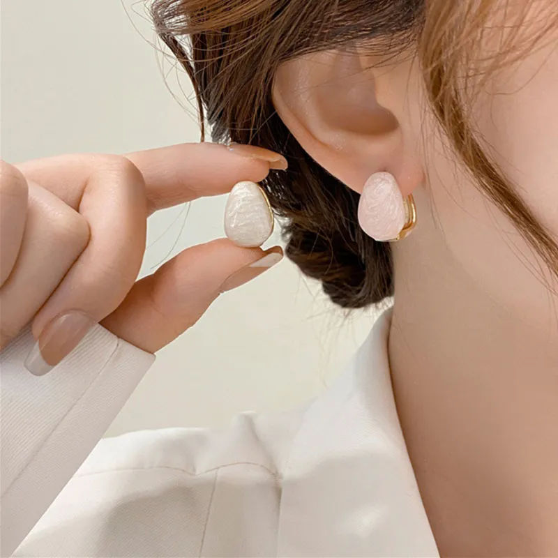 NATURALLYJOJO Copper Earrings Women's White-2