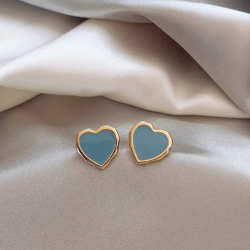 NATURALLYJOJO Copper Drips Oil Earrings Women's Red/Blue-10