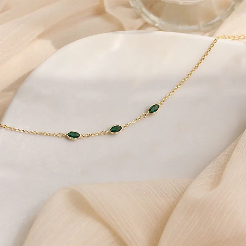 NATURALLYJOJO S925 Silver Bracelets Women's Gold/Green-6