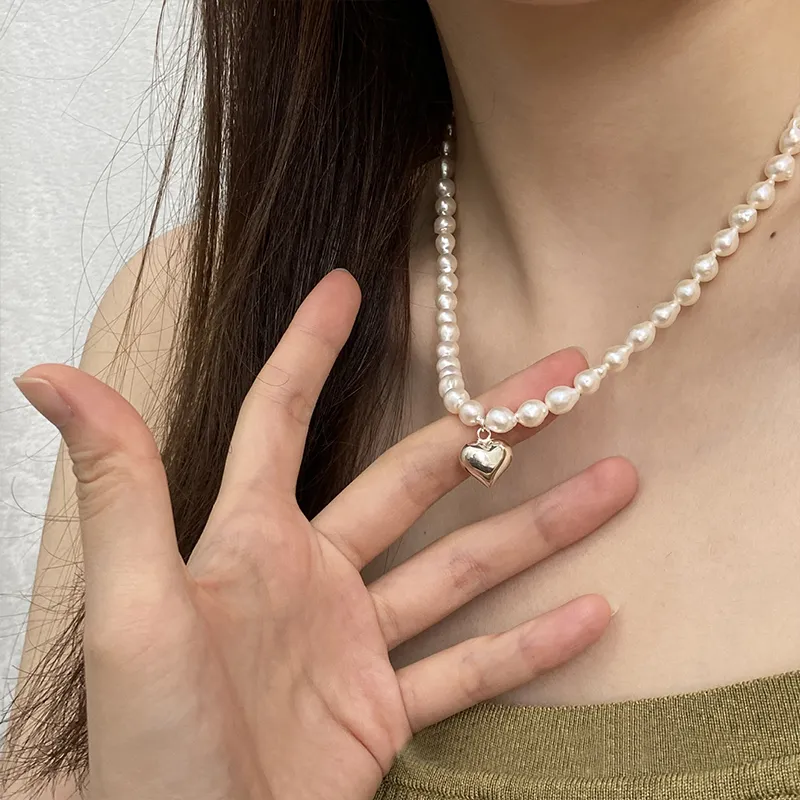 NATURALLYJOJO Freshwater Pearl Necklaces Women's White-3