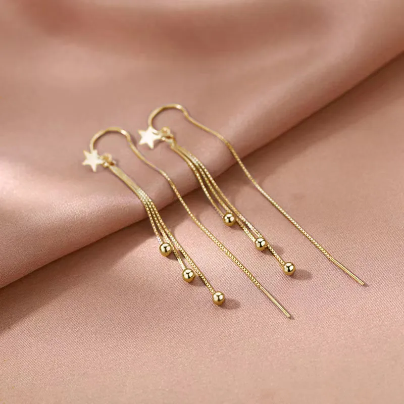 NATURALLYJOJO S925 Silver Drop Earrings Women's Silver/Gold-4