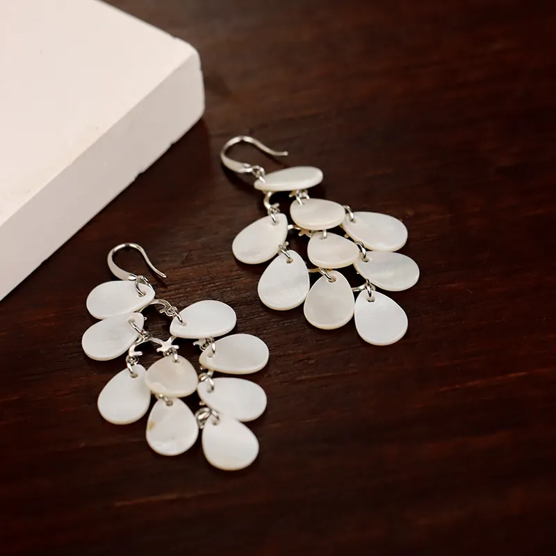 NATURALLYJOJO 925 Sterling Silver Earrings Women's White-5