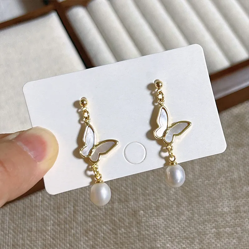 NATURALLYJOJO Mother Of Pearl Earrings Women's White-6