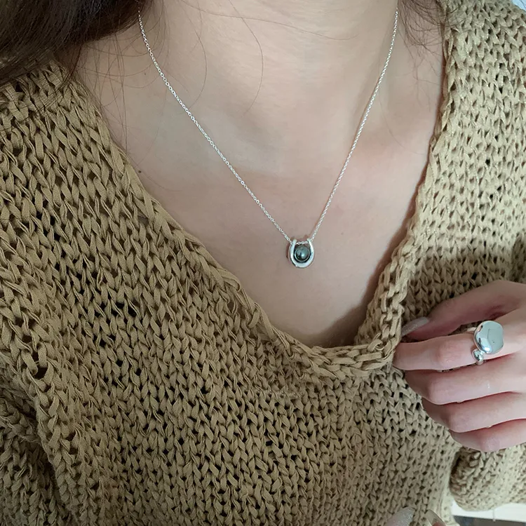 NATURALLYJOJO Faux Pearl Necklaces Women's White/Gray/Black-12