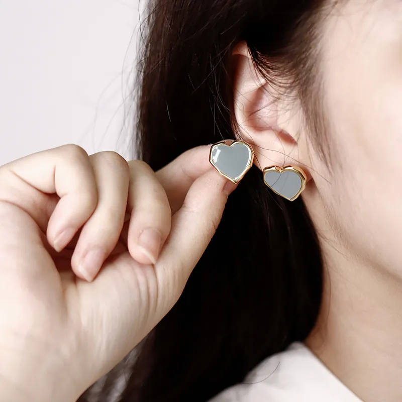 NATURALLYJOJO Copper Drips Oil Earrings Women's Red/Blue-9