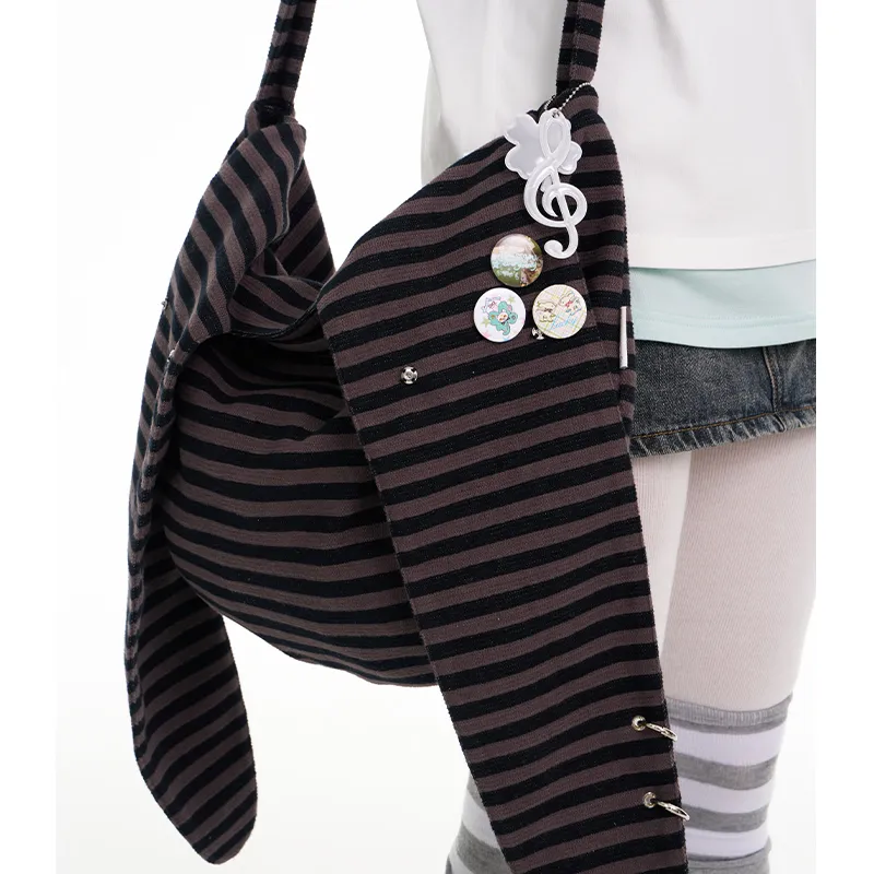 BETWEENAND Cotton Crossbody Bag Women's Stripes-4