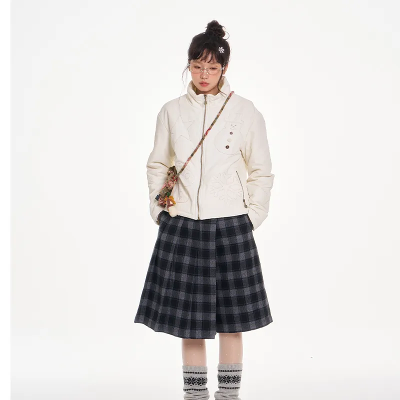 BETWEENAND Puffer Jacket Women's White-4