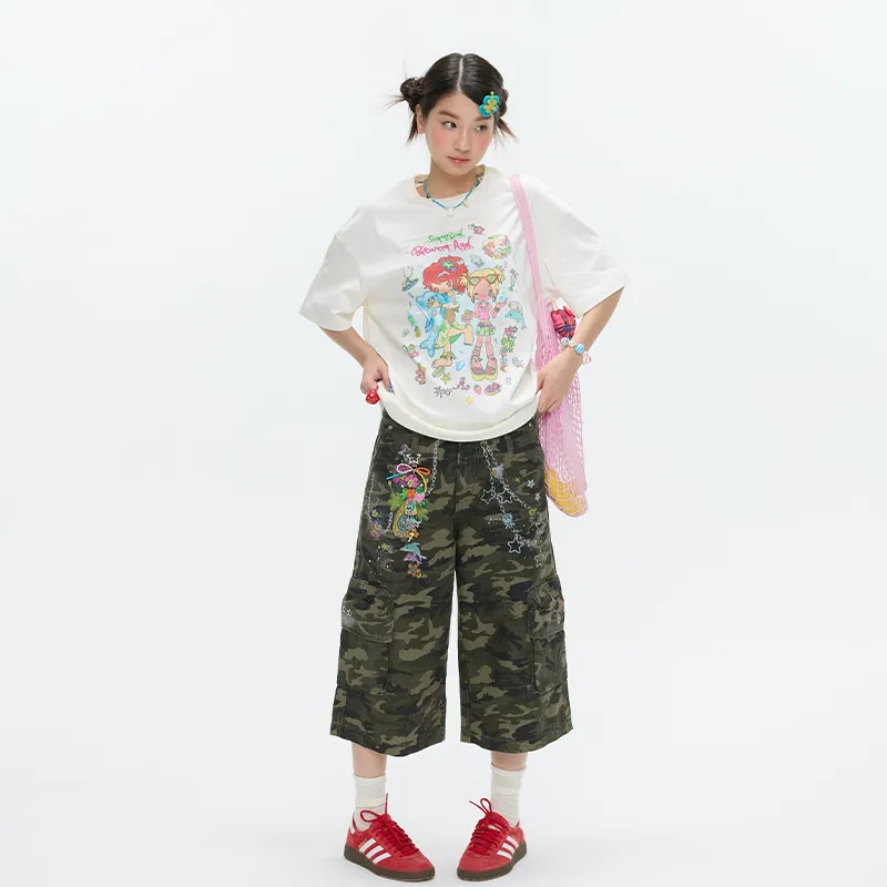 BETWEENAND Cargo Pants Women's Camouflage-6