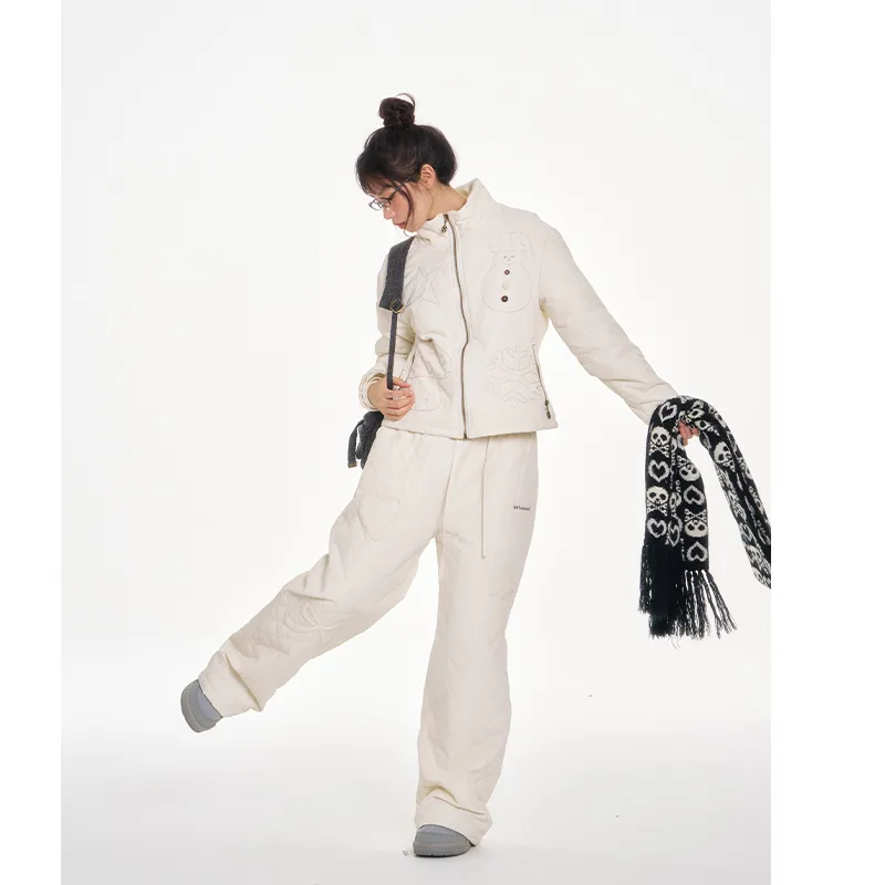BETWEENAND Insulated Pants Women's White-5