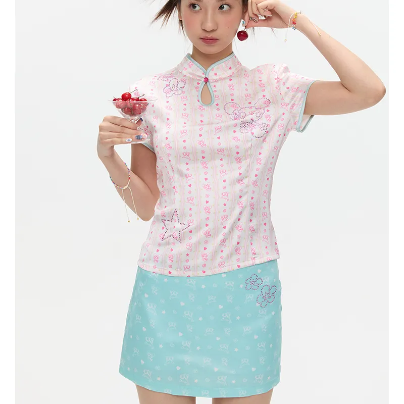 BETWEENAND Casual Short Skirts Women's Mint Green-6