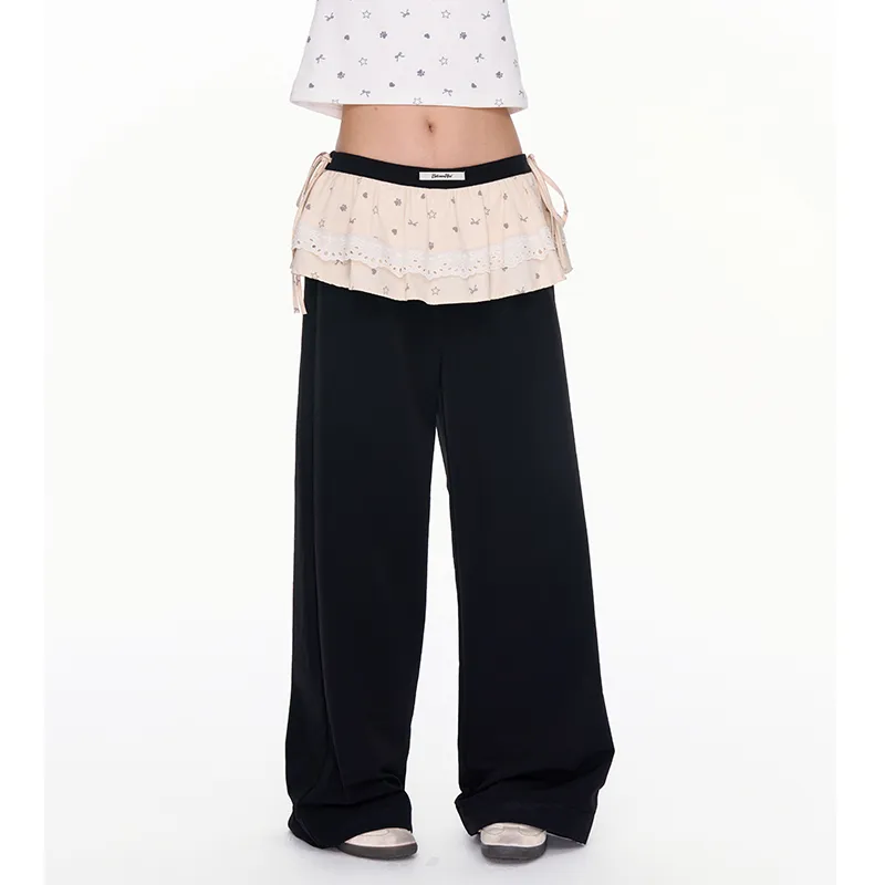 BETWEENAND Casual Pants Women's Black-2